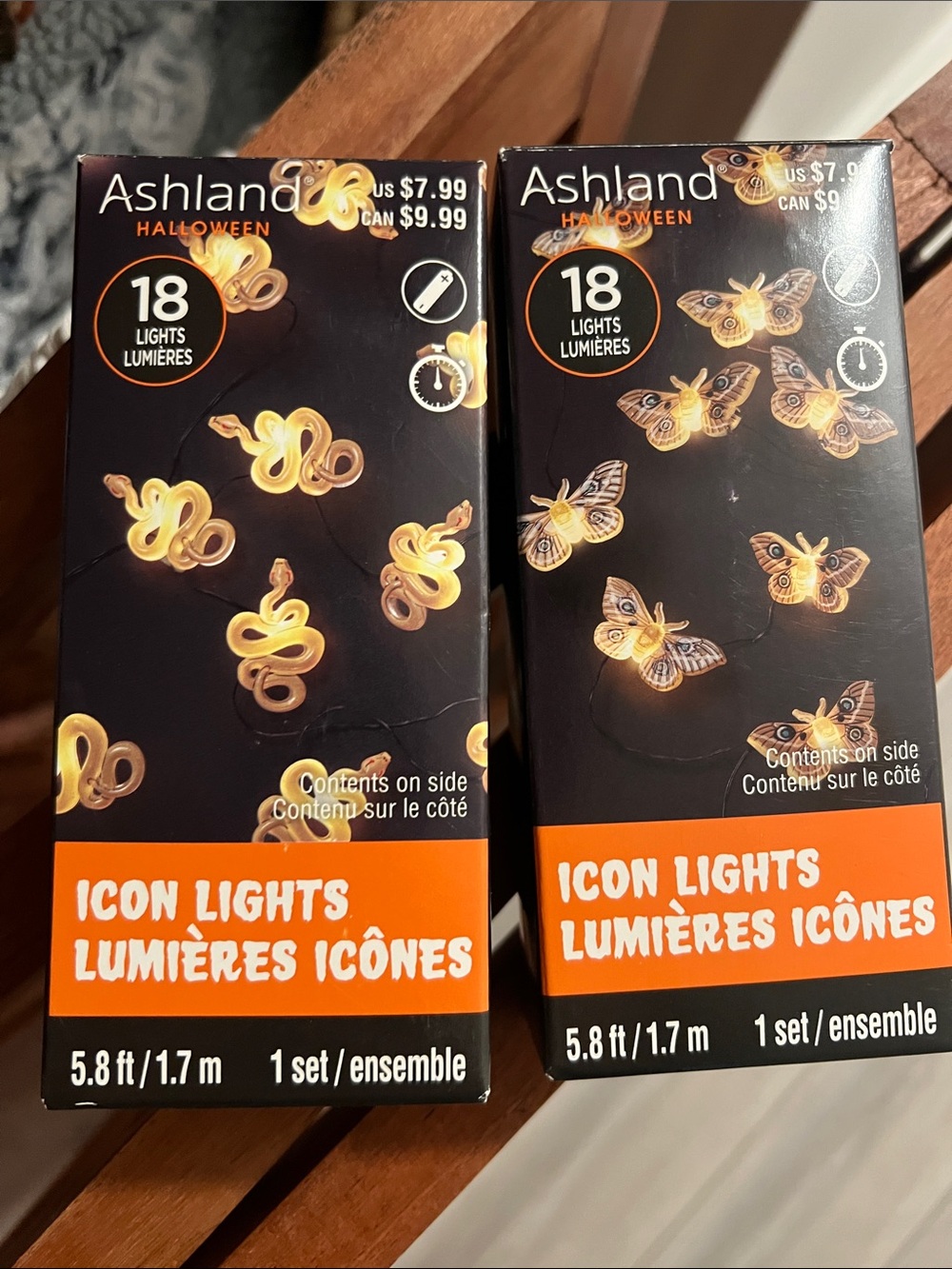 Ashland Michaels Halloween moths snakes fairy string lights spooky decor